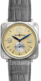 Bell & Ross BR S Mecanique Kremowy/Skóra Ø39 mm BRS-WHGOLD-IVORY_D