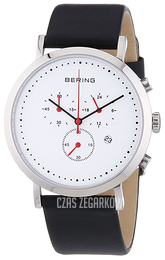 Bering Classic Biały/Skóra Ø40 mm 10540-AZ1
