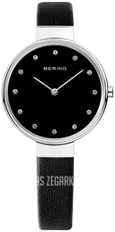 Bering Classic Czarny/Skóra Ø34 mm 12034-402