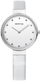 Bering Classic Biały/Skóra Ø34 mm 12034-804