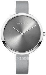 Bering Classic Szary/Skóra Ø40 mm 12240-609