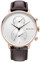 Bering Classic Biały/Skóra Ø42 mm 13242-564