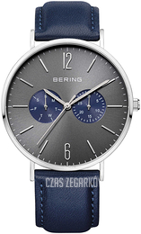 Bering Classic Szary/Skóra Ø40 mm 14240-803
