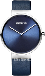 Bering Classic Niebieski/Skóra Ø39 mm 14539-607