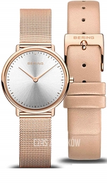 Bering Ultra Slim Srebrny/Stal w kolorze różowego złota Ø29 mm 15729-960