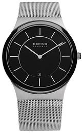 Bering Ceramic Czarny/Stal Ø39 mm 32239-047