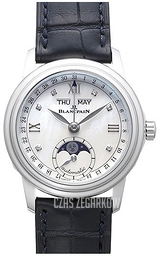 Blancpain Leman Biały/Skóra Ø34 mm 2360-1191A-55A