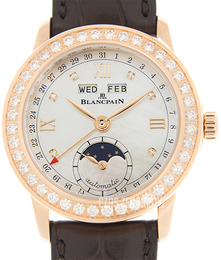 Blancpain Leman Biały/Skóra Ø34 mm 2360-2991A-55A