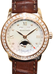 Blancpain Leman Biały/Skóra Ø34 mm 2360-2991A-55B