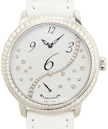 Blancpain Decentree Biały/Skóra Ø36.8 mm 3650A-4528-55B