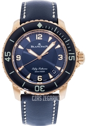 Blancpain Fifty Fathoms Niebieski/Guma Ø45 mm 5015-3603C-63B