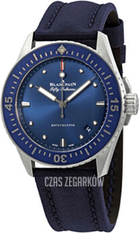 Blancpain Fifty Fathoms Niebieski/Skóra Ø38 mm 5100-1140-O52A