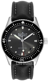 Blancpain Fifty Fathoms Czarny/Skóra Ø38 mm 5100B-1110-B52A