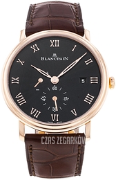 Blancpain Villeret Ultraflach Czarny/Skóra Ø40 mm 6606-3630-55B