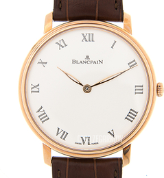 Blancpain Villeret Biały/Skóra Ø45 mm 6615-3631-55B