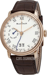 Blancpain Villeret Biały/Skóra Ø42 mm 6637-3631-55B