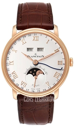 Blancpain Villeret Kremowy/Skóra Ø42 mm 6639-3642-55B