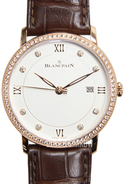 Blancpain Villeret Biały/Skóra Ø40 mm 6651-2987-55B