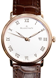 Blancpain Villeret Srebrny/Skóra Ø40 mm 6651-3642-55B