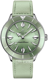 Breitling Superocean Heritage 57 Zielony/Skóra Ø38 mm A10340361L1X1