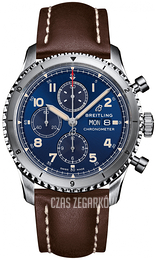 Breitling Aviator 8 Chronograph 43 Niebieski/Skóra Ø43 mm A13316101C1X2