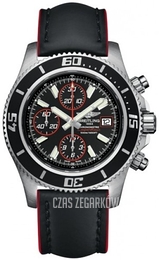 Breitling Superocean Chronograph II Czarny/Skóra Ø44 mm A1334102-BA81-228X-A20BASA.1
