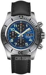 Breitling Superocean Chronograph Steelfish Niebieski/Skóra Ø44 mm A13341C3-C893-226X-A20BASA.1