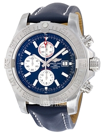 Breitling Super Avenger II Chronograph Niebieski/Skóra Ø48 mm A1337111.C871.101X.A20BA.1