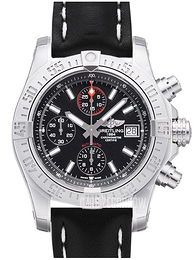 Breitling Avenger II Chronograph Czarny/Skóra Ø43 mm A1338111.BC32.435X.A20BA.1