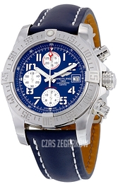 Breitling Avenger II Chronograph Niebieski/Skóra Ø43 mm A1338111.C870.105X.A20BA.1