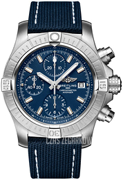 Breitling Avenger Chronograph 43 Niebieski/Skóra Ø43 mm A13385101C1X1