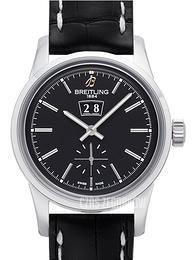 Breitling Transocean Czarny/Skóra Ø38 mm A1631012-BD15-728P-A18BA.1