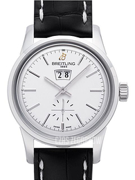 Breitling Transocean Srebrny/Skóra Ø38 mm A1631012-G781-728P-A18BA.1