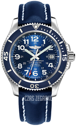 Breitling Superocean Ii 42 Niebieski/Skóra Ø42 mm A17365D1-C915-115X-A18D.1