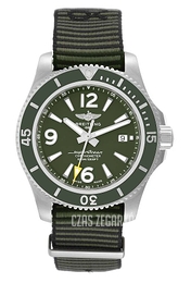 Breitling Superocean 44 Zielony/Tkanina Ø44 mm A17367A11L1W1