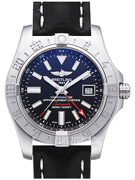 Breitling Avenger II GMT Czarny/Skóra Ø43 mm A3239011.BC35.435X.A20BA.1