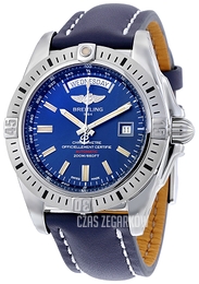 Breitling Galactic 44 Niebieski/Skóra Ø44 mm A45320B9-C902-105X-A20BA.1