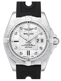 Breitling Galactic 41 Biały/Guma Ø41 mm A49350L2-A702-202S-A18D.2