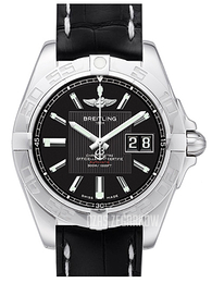 Breitling Galactic 41 Czarny/Skóra Ø41 mm A49350L2-BA07-728P-A18BA.1