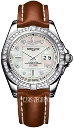 Breitling Galactic 41 Biały/Skóra Ø41 mm A49350LA-A702-425X-A18BA.1