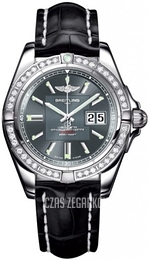 Breitling Galactic 41 Szary/Skóra Ø41 mm A49350LA-F549-728P-A18BA.1