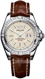 Breitling Galactic 41 Srebrny/Skóra Ø41 mm A49350LA-G699-722P-A18BA.1