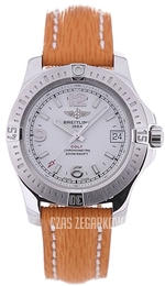 Breitling Biały/Skóra Ø36 mm A7438911-A772-217X-A16BA.1