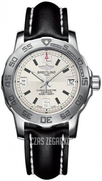 Breitling Colt 33 Srebrny/Skóra Ø33 mm A7738711-G744-408X-A14BA.1