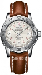 Breitling Colt 33 Srebrny/Skóra Ø33 mm A7738711-G765-406X-A14BA.1