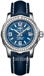 Breitling Colt 33 Niebieski/Skóra Ø33 mm A7738753-C850-116X-A14BA.1
