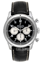 Breitling Navitimer Chronograph Czarny/Skóra Ø43 mm AB0117131B1P1