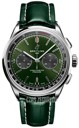 Breitling Premier B01 Chronograph 42 Zielony/Skóra Ø42 mm AB0118221L1P1