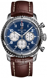 Breitling Aviator 8 B01 Chronograph 43 Niebieski/Skóra Ø43 mm AB0119131C1P2