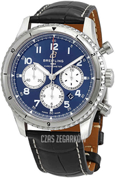 Breitling Aviator 8 B01 Chronograph 43 Niebieski/Skóra Ø43 mm AB0119131C1P3